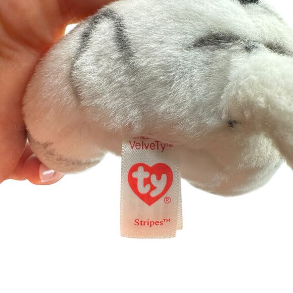Ty Retired Beanie Boo Stripes the Zebra 6" Tall Mini Sized Plush Stuffed Animal - Picture 5 of 7